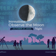 International Observe the Moon Night. 21st October 2023. #ObserveTheMoon . https://moon.nasa.gov/observe