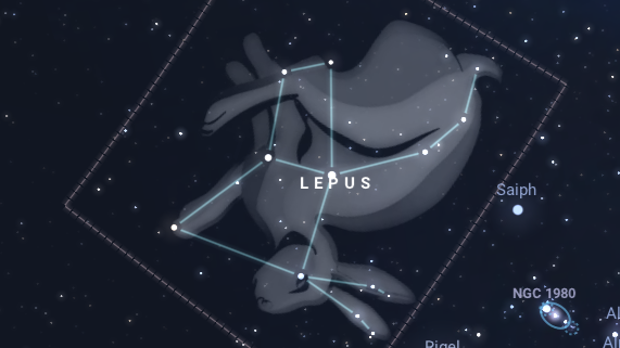 The Lepus Constellation Diagram.